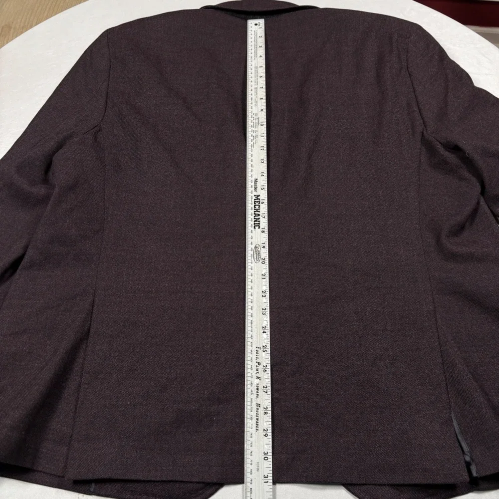 Peter Millar Sport Coat Mens 50T Burgundy Wool Blend Unstructured Blazer Jacket
